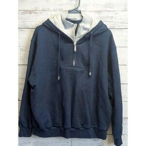 Focus Pullover Double Zip Hoodie Womens Size Large